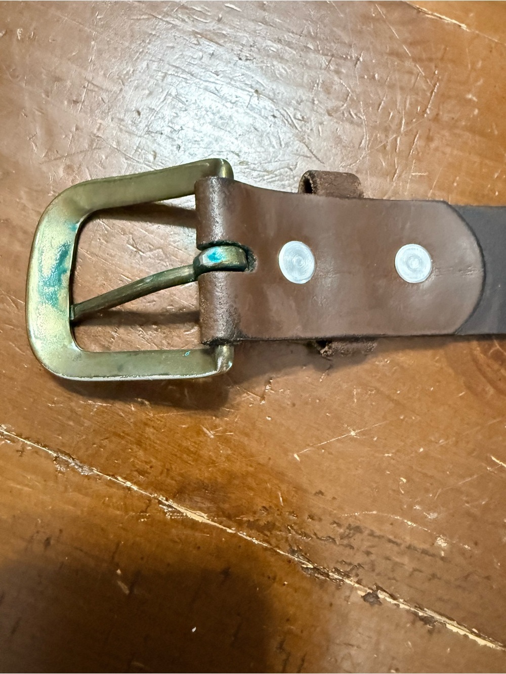 Levi's Brown Leather Men's Belt with Brass Buckle - Picture 8 of 10